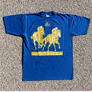 Vtg 1995 California Cup VI Oak Tree Santa Anita Horse Racing T-shirt L